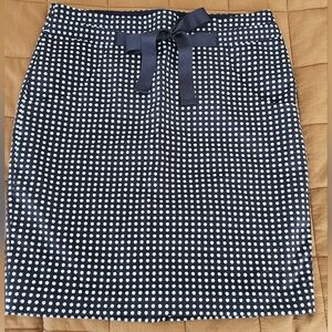 The Limited Polka Dot Brown and White Pencil Skirt with Bow Sz 6